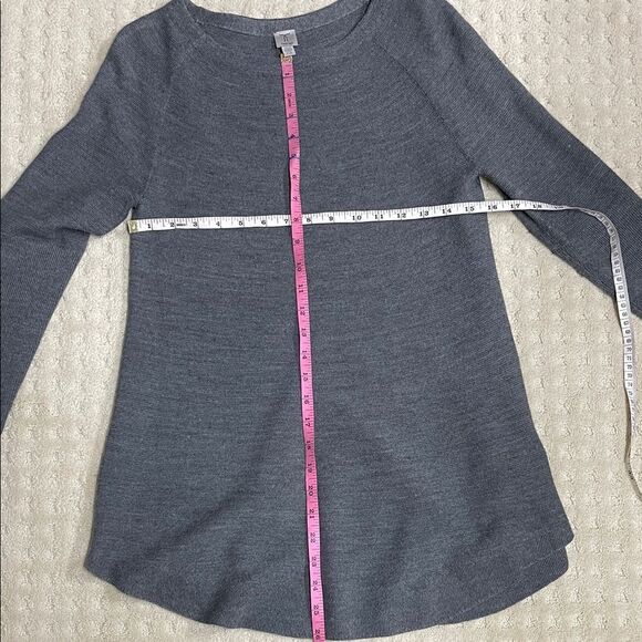 Tristan Dark Gray Scoop Neck Sweater - Picture 8 of 8